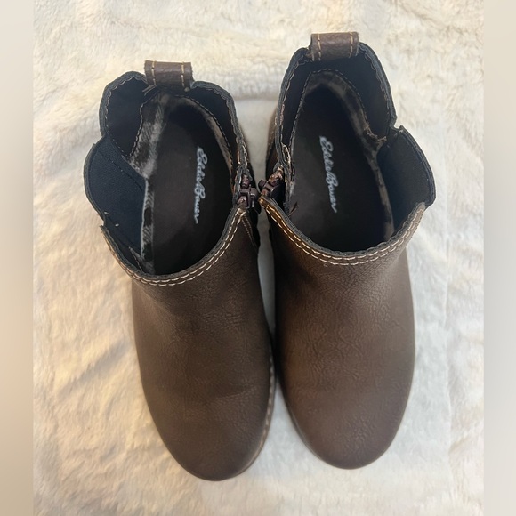✨ Women’s Eddie Bauer Brown Leather Ankle Boots - Kase Style - 6 - Picture 5 of 8